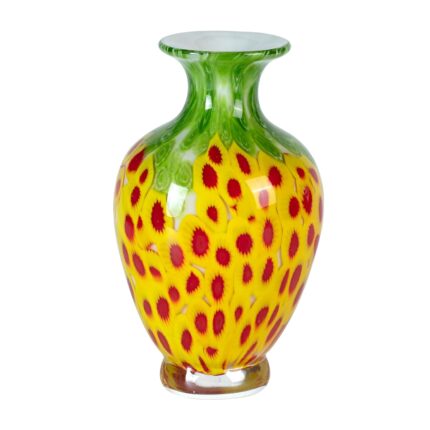 KAMMAK Colored Glass Vase, Beautiful Hand Blown Decorative Vase, Modern Art Vase for Flower Mantle Dining Table Centerpiece, Entryway Living Room Wedding Decoration, FH02116