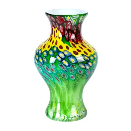 KAMMAK Colored Glass Vase, Beautiful Hand Blown Decorative Vase, Modern Art Vase for Flower Mantle Dining Table Centerpiece, Entryway Living Room Wedding Decoration, FH02117