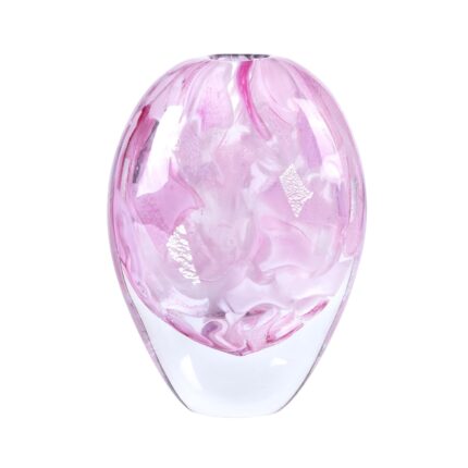 KAMMAK Colored Glass Vase, Beautiful Hand Blown Decorative Vase, Modern Art Vase for Flower Mantle Dining Table Centerpiece, Entryway Living Room Wedding Decoration, FH02141