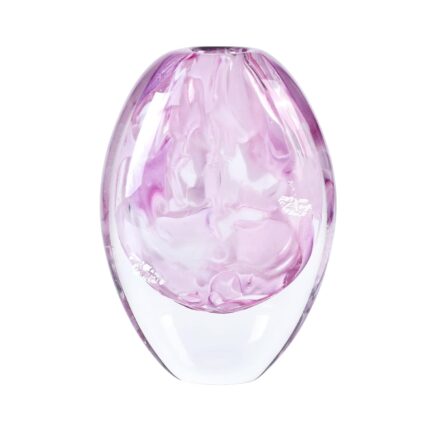 KAMMAK Colored Glass Vase, Beautiful Hand Blown Decorative Vase, Modern Art Vase for Flower Mantle Dining Table Centerpiece, Entryway Living Room Wedding Decoration, FH02142