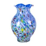 KAMMAK Colored Glass Vase, Beautiful Hand Blown Decorative Vase, Modern Art Vase for Flower Mantle Dining Table Centerpiece, Entryway Living Room Wedding Decoration, 8HPFH02125