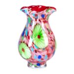 KAMMAK Colored Glass Vase, Beautiful Hand Blown Decorative Vase, Modern Art Vase for Flower Mantle Dining Table Centerpiece, Entryway Living Room Wedding Decoration, 8HPFH02126