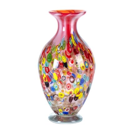 KAMMAK Colored Glass Vase, Beautiful Hand Blown Decorative Vase, Modern Art Vase for Flower Mantle Dining Table Centerpiece, Entryway Living Room Wedding Decoration, 8HPFH02129