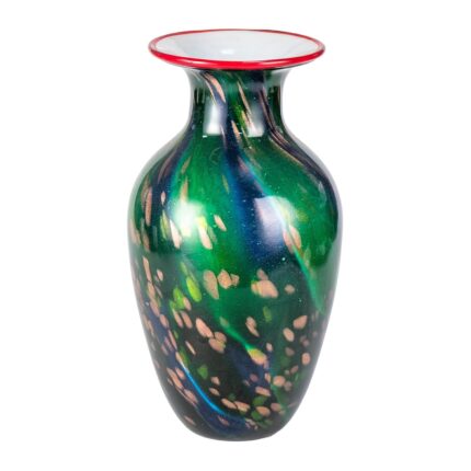 KAMMAK Colored Glass Vase, Beautiful Hand Blown Decorative Vase, Modern Art Vase for Flower Mantle Dining Table Centerpiece, Entryway Living Room Wedding Decoration, 8HPHL010