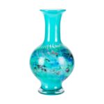 KAMMAK Colored Glass Vase, Beautiful Hand Blown Decorative Vase, Modern Art Vase for Flower Mantle Dining Table Centerpiece, Entryway Living Room Wedding Decoration, 8HPHR016