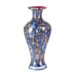 KAMMAK Colored Glass Vase, Beautiful Hand Blown Decorative Vase, Modern Art Vase for Flower Mantle Dining Table Centerpiece, Entryway Living Room Wedding Decoration, 8HPHR017