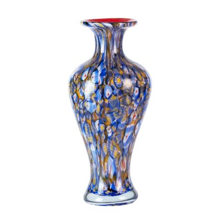 KAMMAK Colored Glass Vase, Beautiful Hand Blown Decorative Vase, Modern Art Vase for Flower Mantle Dining Table Centerpiece, Entryway Living Room Wedding Decoration, 8HPHR017