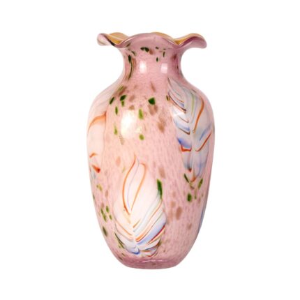 KAMMAK Colored Glass Vase, Beautiful Hand Blown Decorative Vase, Modern Art Vase for Flower Mantle Dining Table Centerpiece, Entryway Living Room Wedding Decoration, 8HPZSLX003