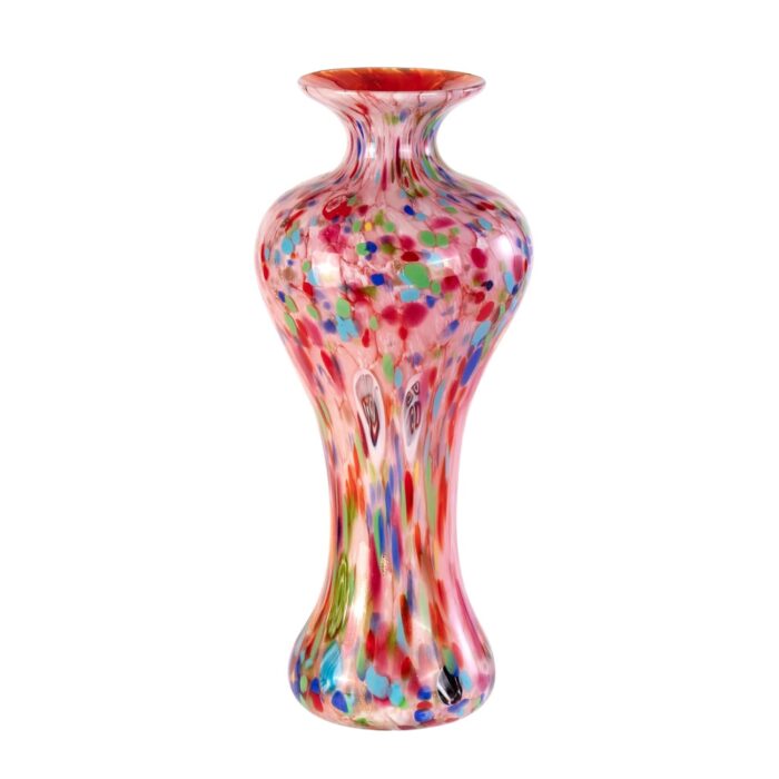 KAMMAK Colored Glass Vase, Beautiful Hand Blown Decorative Vase, Modern Art Vase for Flower Mantle Dining Table Centerpiece, Entryway Living Room Wedding Decoration, 8HPQSKQ025