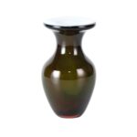 KAMMAK Colored Glass Vase, Beautiful Hand Blown Decorative Vase, Modern Art Vase for Flower Mantle Dining Table Centerpiece, Entryway Living Room Wedding Decoration, FH02015