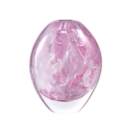 KAMMAK Colored Glass Vase, Beautiful Hand Blown Decorative Vase, Modern Art Vase for Flower Mantle Dining Table Centerpiece, Entryway Living Room Wedding Decoration, FH02019