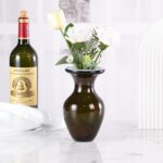 KAMMAK Colored Glass Vase, Beautiful Hand Blown Decorative Vase, Modern Art Vase for Flower Mantle Dining Table Centerpiece, Entryway Living Room Wedding Decoration, FH02015