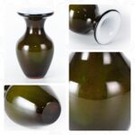 KAMMAK Colored Glass Vase, Beautiful Hand Blown Decorative Vase, Modern Art Vase for Flower Mantle Dining Table Centerpiece, Entryway Living Room Wedding Decoration, FH02015