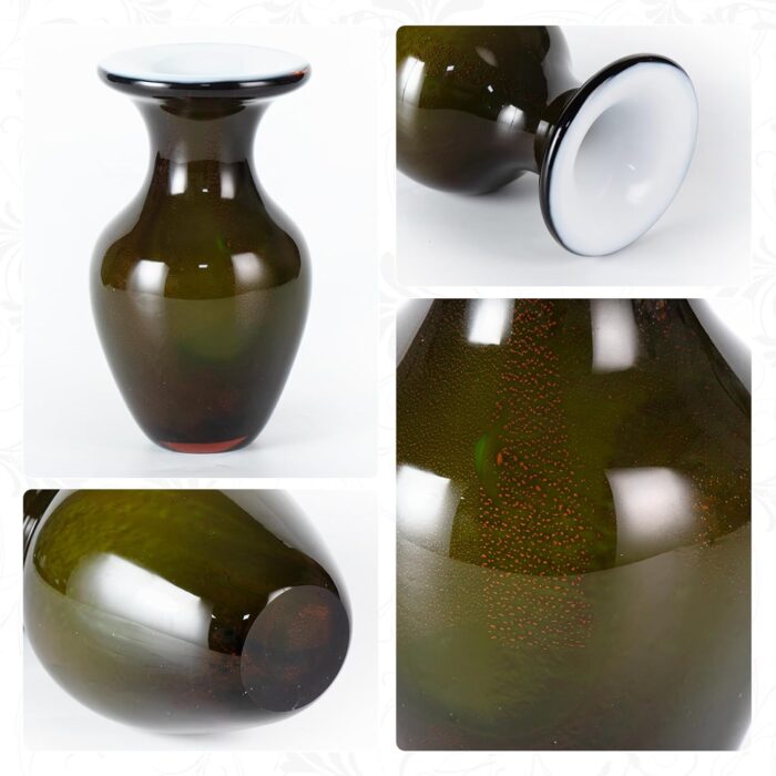 KAMMAK Colored Glass Vase, Beautiful Hand Blown Decorative Vase, Modern Art Vase for Flower Mantle Dining Table Centerpiece, Entryway Living Room Wedding Decoration, FH02015