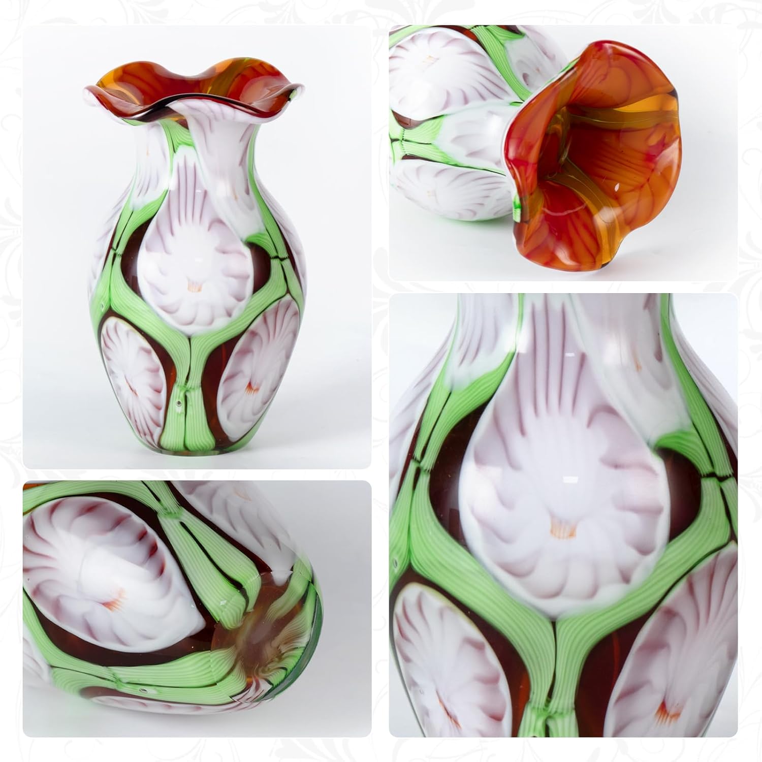 KAMMAK 8HPFH02017 glass vase detail image 3 in product description