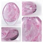 KAMMAK Colored Glass Vase, Beautiful Hand Blown Decorative Vase, Modern Art Vase for Flower Mantle Dining Table Centerpiece, Entryway Living Room Wedding Decoration, FH02019 KAMMAK 8HPFH02019 glass vase shape and proportion detail image 3