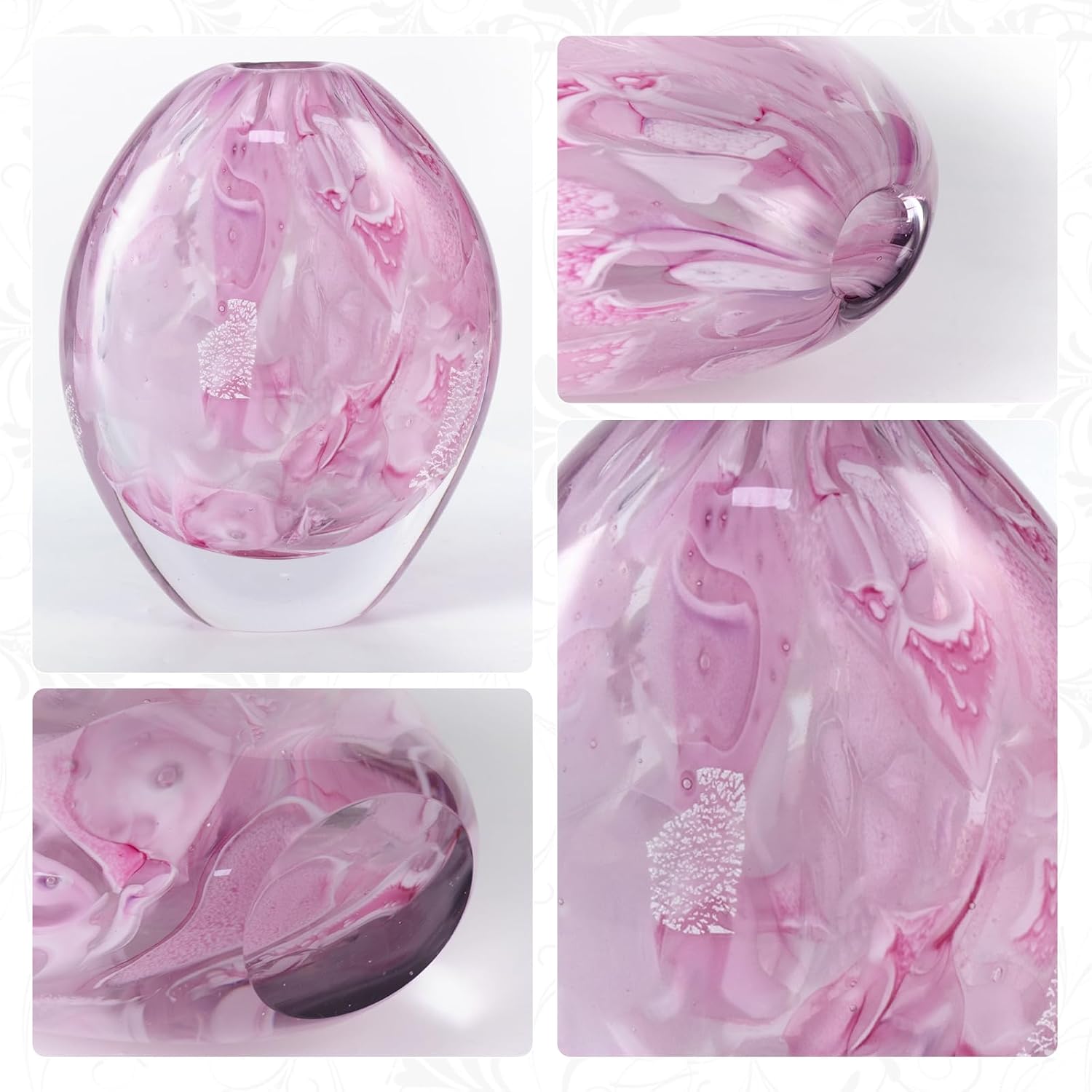 KAMMAK 8HPFH02019 glass vase detail image 4 in product description