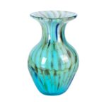 KAMMAK Colored Glass Vase, Beautiful Hand Blown Decorative Vase, Modern Art Vase for Flower Mantle Dining Table Centerpiece, Entryway Living Room Wedding Decoration, FH02091