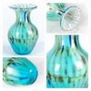 KAMMAK Colored Glass Vase, Beautiful Hand Blown Decorative Vase, Modern Art Vase for Flower Mantle Dining Table Centerpiece, Entryway Living Room Wedding Decoration, FH02091 KAMMAK 8HPFH02091 glass vase close-up material texture detail image 4