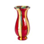 KAMMAK Colored Glass Vase, Beautiful Hand Blown Decorative Vase, Modern Art Vase for Flower Mantle Dining Table Centerpiece, Entryway Living Room Wedding Decoration, FH02095