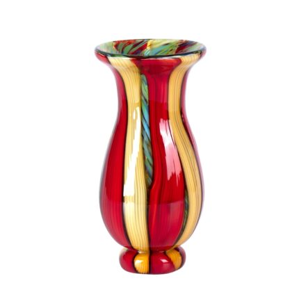 KAMMAK Colored Glass Vase, Beautiful Hand Blown Decorative Vase, Modern Art Vase for Flower Mantle Dining Table Centerpiece, Entryway Living Room Wedding Decoration, FH02095