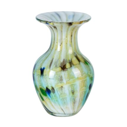 KAMMAK Colored Glass Vase, Beautiful Hand Blown Decorative Vase, Modern Art Vase for Flower Mantle Dining Table Centerpiece, Entryway Living Room Wedding Decoration, FH02097