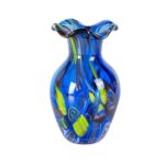 KAMMAK Colored Glass Vase, Beautiful Hand Blown Decorative Vase, Modern Art Vase for Flower Mantle Dining Table Centerpiece, Entryway Living Room Wedding Decoration, FH02100