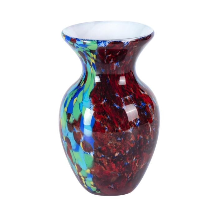 KAMMAK Colored Glass Vase, Beautiful Hand Blown Decorative Vase, Modern Art Vase for Flower Mantle Dining Table Centerpiece, Entryway Living Room Wedding Decoration, FH02102