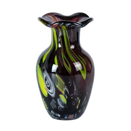 KAMMAK Colored Glass Vase, Beautiful Hand Blown Decorative Vase, Modern Art Vase for Flower Mantle Dining Table Centerpiece, Entryway Living Room Wedding Decoration, FH02105