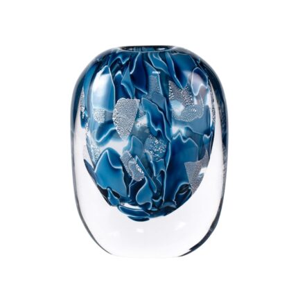 KAMMAK Colored Glass Vase, Beautiful Hand Blown Decorative Vase, Modern Art Vase for Flower Mantle Dining Table Centerpiece, Entryway Living Room Wedding Decoration, FH02020