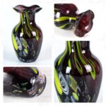 KAMMAK Colored Glass Vase, Beautiful Hand Blown Decorative Vase, Modern Art Vase for Flower Mantle Dining Table Centerpiece, Entryway Living Room Wedding Decoration, FH02105