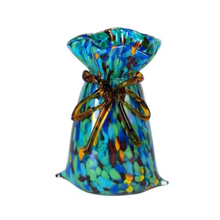 KAMMAK Colored Glass Vase, Beautiful Hand Blown Decorative Vase, Modern Art Vase for Flower Mantle Dining Table Centerpiece, Entryway Living Room Wedding Decoration, FH02107