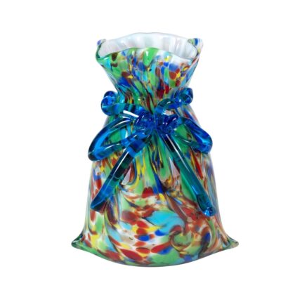 KAMMAK Colored Glass Vase, Beautiful Hand Blown Decorative Vase, Modern Art Vase for Flower Mantle Dining Table Centerpiece, Entryway Living Room Wedding Decoration, FH02108