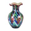 KAMMAK Colored Glass Vase, Beautiful Hand Blown Decorative Vase, Modern Art Vase for Flower Mantle Dining Table Centerpiece, Entryway Living Room Wedding Decoration, FH02112 KAMMAK 8HPFH02112 glass vase front view for product display