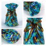 KAMMAK Colored Glass Vase, Beautiful Hand Blown Decorative Vase, Modern Art Vase for Flower Mantle Dining Table Centerpiece, Entryway Living Room Wedding Decoration, FH02107