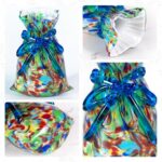 KAMMAK Colored Glass Vase, Beautiful Hand Blown Decorative Vase, Modern Art Vase for Flower Mantle Dining Table Centerpiece, Entryway Living Room Wedding Decoration, FH02108