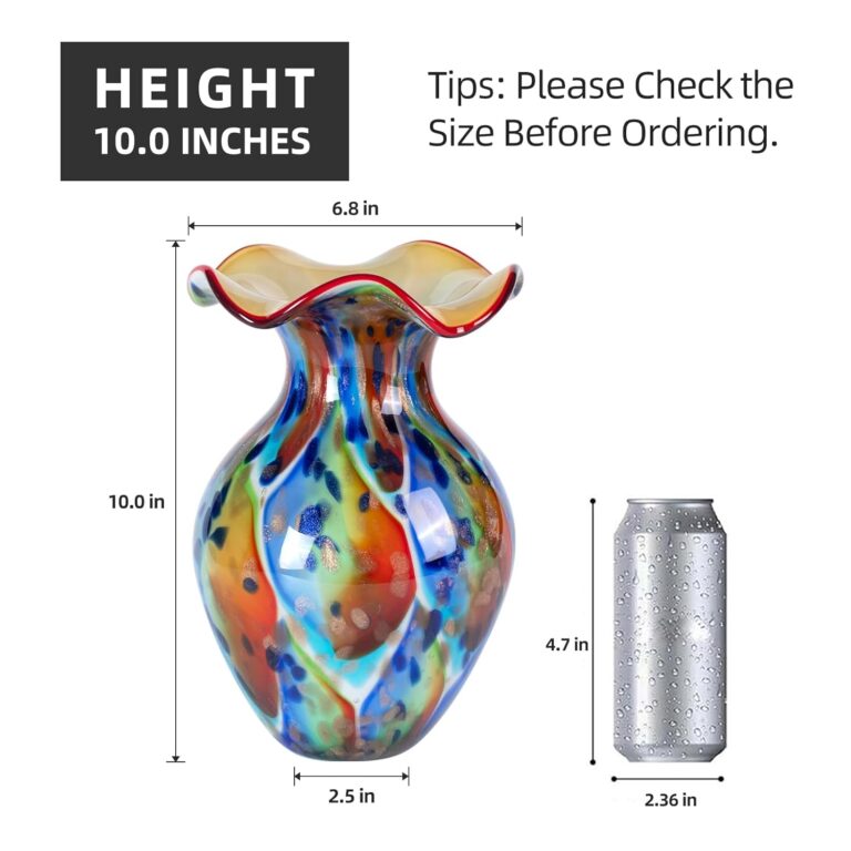 KAMMAK 8HPFH02111 glass vase front view in product description
