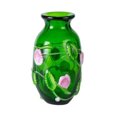 KAMMAK Colored Glass Vase, Beautiful Hand Blown Decorative Vase, Modern Art Vase for Flower Mantle Dining Table Centerpiece, Entryway Living Room Wedding Decoration (JG2025)