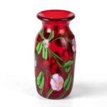 KAMMAK Colored Glass Vase, Beautiful Hand Blown Decorative Vase, Modern Art Vase for Flower Mantle Dining Table Centerpiece, Entryway Living Room Wedding Decoration (JG2027)
