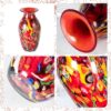 KAMMAK Colored Glass Vase, Beautiful Hand Blown Decorative Vase, Modern Art Vase for Flower Mantle Dining Table Centerpiece, Entryway Living Room Wedding Decoration (JG2035) KAMMAK 8HPJG02035 glass vase shape and proportion detail image 3