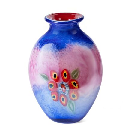 KAMMAK Colored Glass Vase, Beautiful Hand Blown Decorative Vase, Modern Art Vase for Flower Mantle Dining Table Centerpiece, Entryway Living Room Wedding Decoration (JG2047)