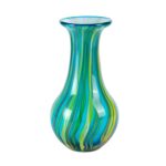 KAMMAK Colored Glass Vase, Beautiful Hand Blown Decorative Vase, Modern Art Vase for Flower Mantle Dining Table Centerpiece, Entryway Living Room Wedding Decoration (JG2015)