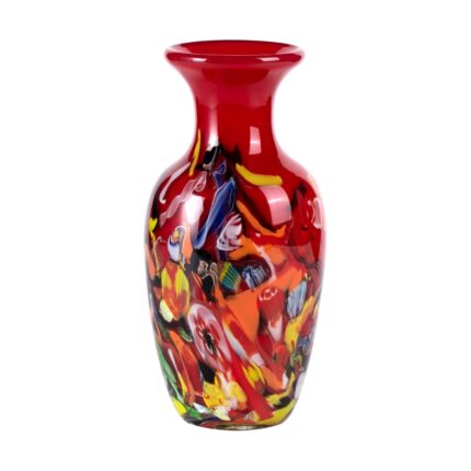 KAMMAK Colored Glass Vase, Beautiful Hand Blown Decorative Vase, Modern Art Vase for Flower Mantle Dining Table Centerpiece, Entryway Living Room Wedding Decoration (JG2034)