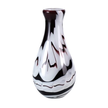 KAMMAK Colored Glass Vase, Beautiful Hand Blown Decorative Vase, Modern Art Vase for Flower Mantle Dining Table Centerpiece, Entryway Living Room Wedding Decoration (JG2051)