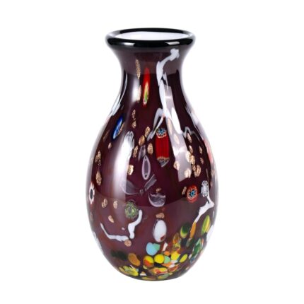 KAMMAK Colored Glass Vase, Beautiful Hand Blown Decorative Vase, Modern Art Vase for Flower Mantle Dining Table Centerpiece, Entryway Living Room Wedding Decoration (JG2052)