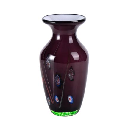 KAMMAK Colored Glass Vase, Beautiful Hand Blown Decorative Vase, Modern Art Vase for Flower Mantle Dining Table Centerpiece, Entryway Living Room Wedding Decoration (JG2053)