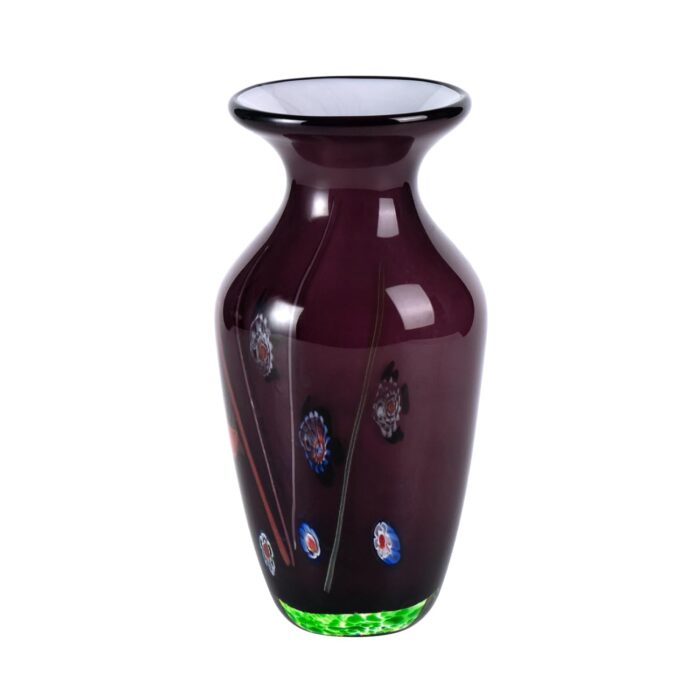 KAMMAK Colored Glass Vase, Beautiful Hand Blown Decorative Vase, Modern Art Vase for Flower Mantle Dining Table Centerpiece, Entryway Living Room Wedding Decoration (JG2053)