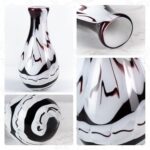 KAMMAK Colored Glass Vase, Beautiful Hand Blown Decorative Vase, Modern Art Vase for Flower Mantle Dining Table Centerpiece, Entryway Living Room Wedding Decoration (JG2051)