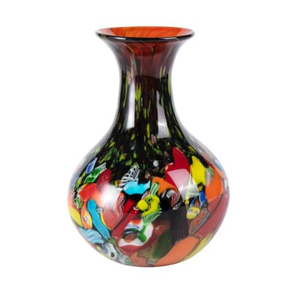 KAMMAK Colored Glass Vase, Beautiful Hand Blown Decorative Vase, Modern Art Vase for Flower Mantle Dining Table Centerpiece, Entryway Living Room Wedding Decoration (JG2088)