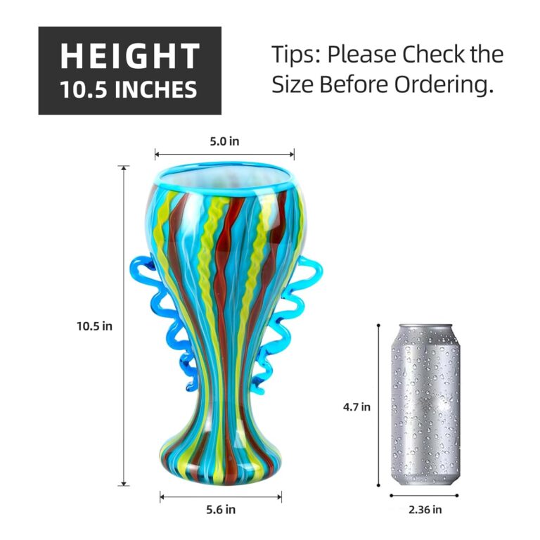KAMMAK 8HPJG02003 glass vase front view in product description